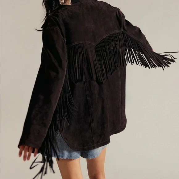 free people vegan suede jacket nwt - Picture 3 of 6